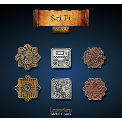 Metal Coins Sci-Fi (24 st)