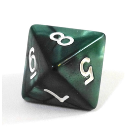 Pearl Dice: Green/White (d8)