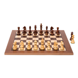 Schackset - Timeless, valnöt, rutor 55mm (chess)