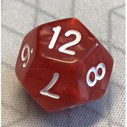 Pearl Dice: Red/White (D12)