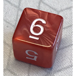 Pearl Dice: Red/White (D6)